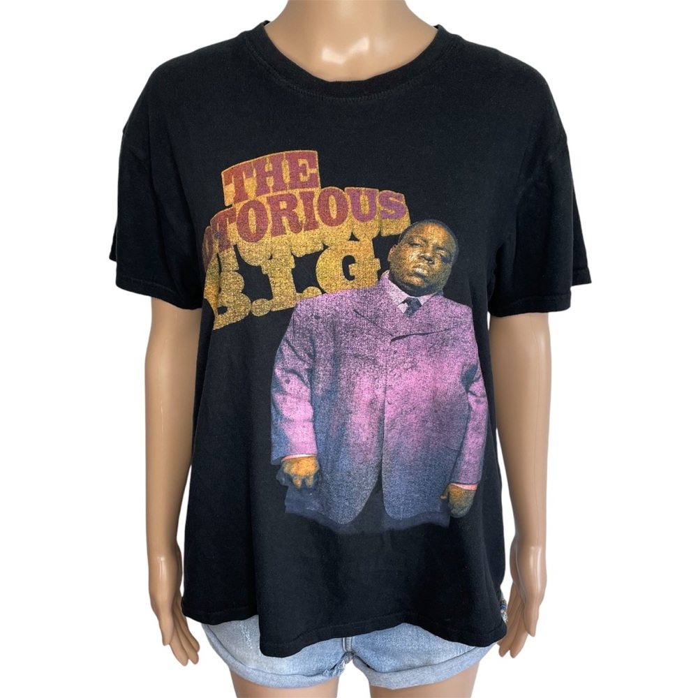 The Notorious BIG Biggie Smalls Black Crewneck Short Sleeve Graphic T-Shirt